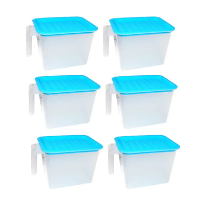 Air Tight Unbreakable Big Size 1100 ml Square Shape Kitchen Storage Container (Set of 6)